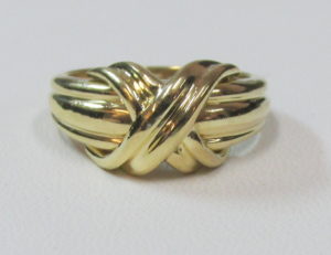 Tiffany & Co. 18K Yellow Gold X Design Ring
