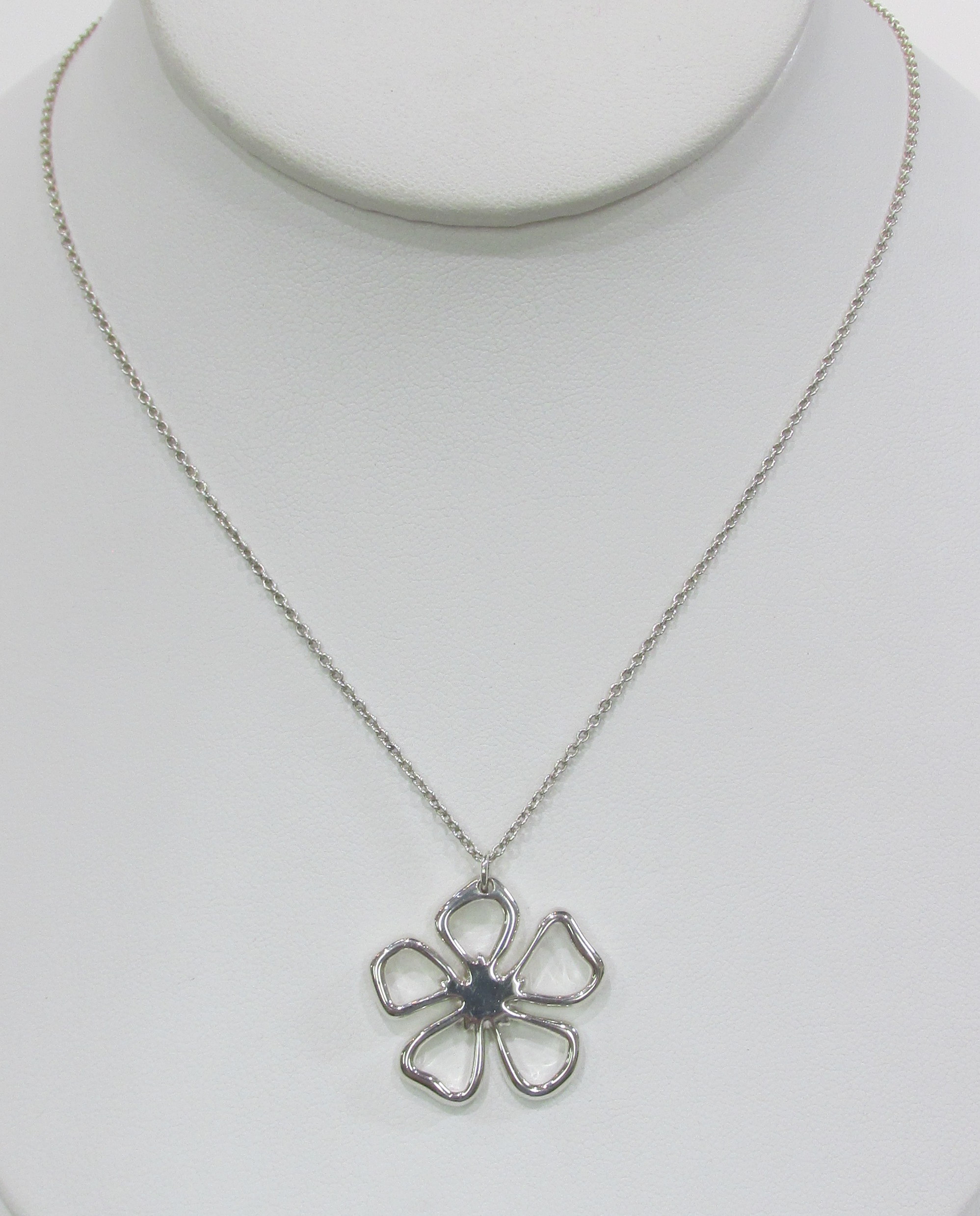 Tiffany & Company Open Flower Pendant & Chain - Country Club Jewels