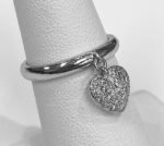 Tiffany & Co. Plat Diamond Heart Pendant Ring