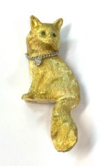 Cat Brooch 18K Yellow Gold
