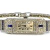Art Deco Diamond Sapphire Wristwatch